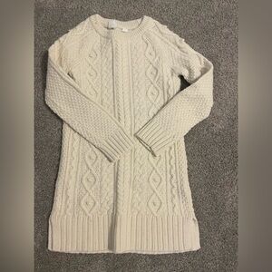 GAP  Cream Cable Knit Sweater Dress